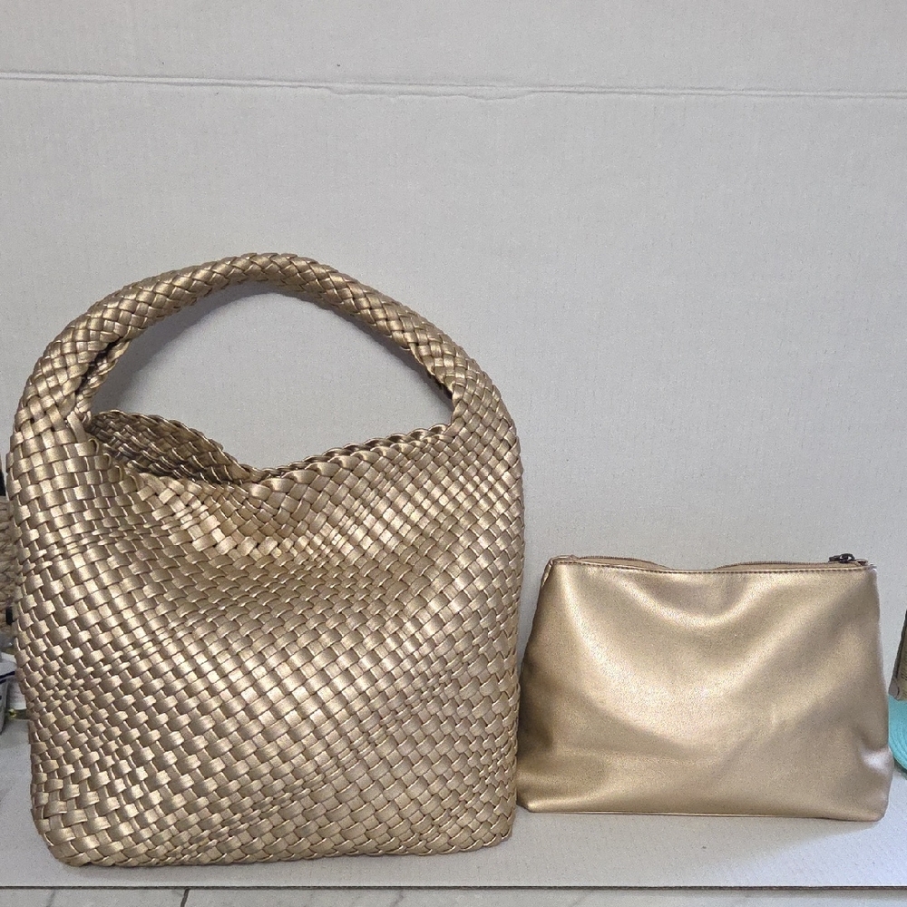 BC 2458 Woven Mini Champagne Bag